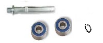 (image for) Clutch Shaft #30838 3.5 inch + bearings + snap ring