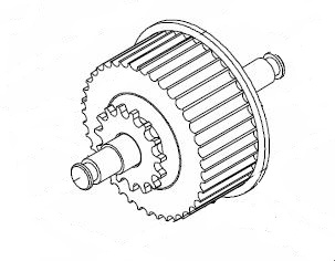 (image for) Sprocket for Dual Pulley Belt and Chain, Used