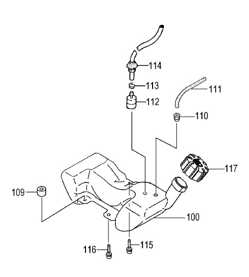 (image for) Gas Tank, (Fuel Tank) 24cc