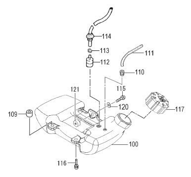 (image for) Gas Tank, (Fuel Tank) 35cc