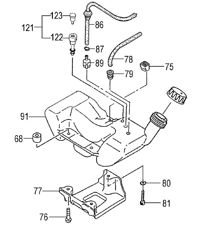 (image for) Gas Tank, (Fuel Tank) 35cc