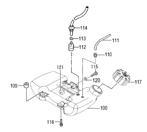 (image for) Gas Tank, (Fuel Tank) 35cc