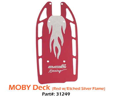 (image for) Deck, Billet Aluminum Flame RED